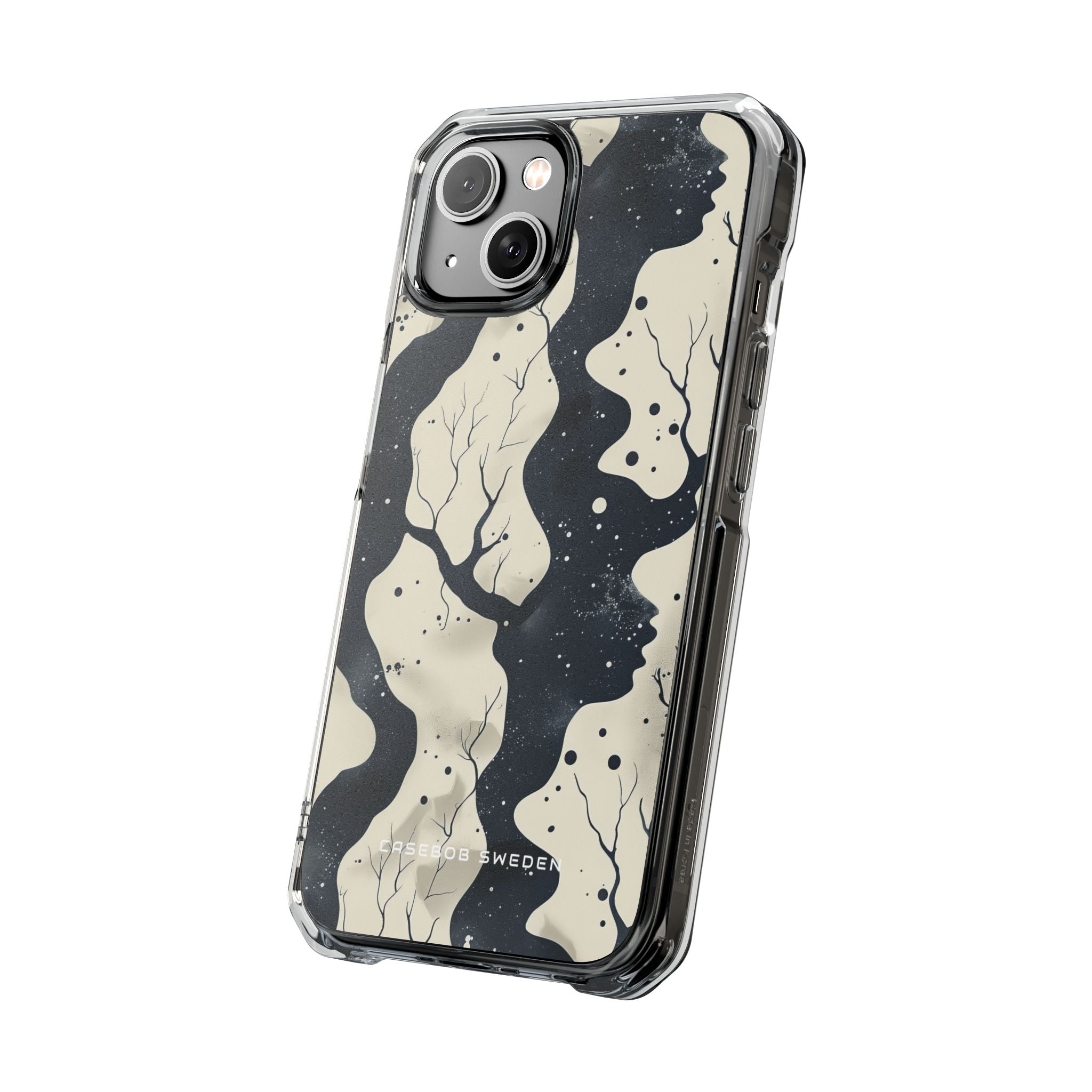 Organic Fluid Silhouettes with Cosmic Depth iPhone 14 - Clear Impact Phone Case