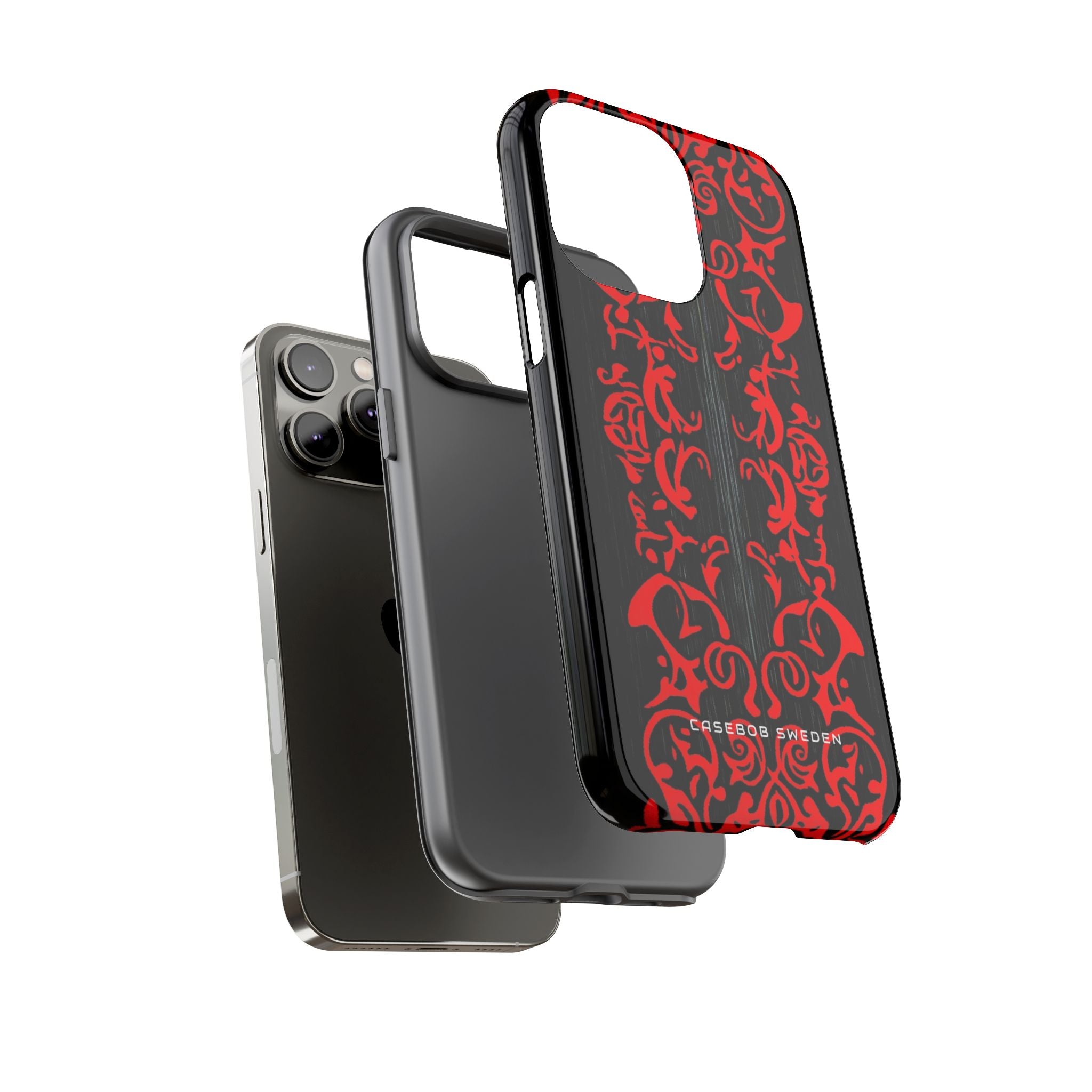 Gothic Crimson Symmetry iPhone 14 - Tough Phone Case