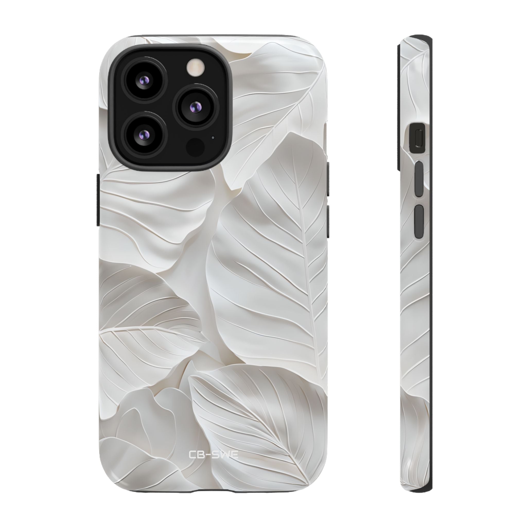 Elegant Leaf Relief - iPhone Case