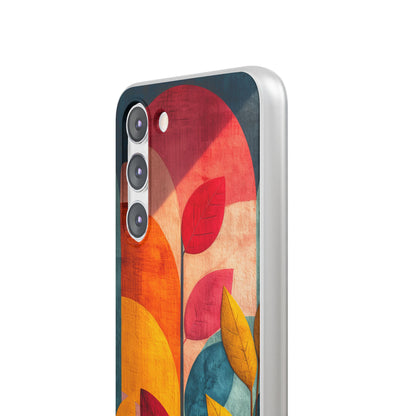 Abstract Orange Blue Design - Flexi Samsung S23 Phone Case