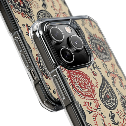 Vintage Paisley Elegance iPhone 14 - Clear Impact Phone Case