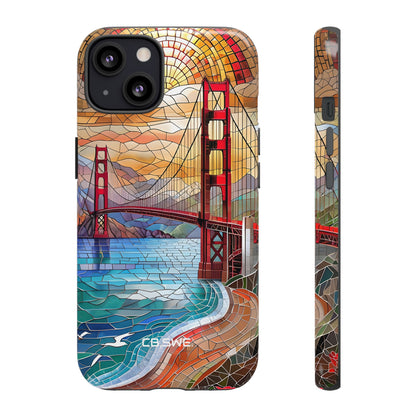 Vibrant Mosaic Golden Gate Bridge Artwork iPhone 13 - Tough