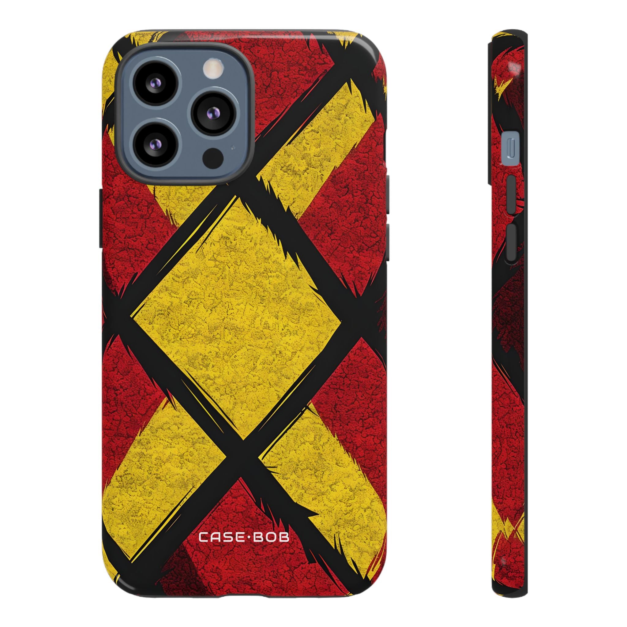 Cracked Diamond Grid iPhone 13 Pro Case - Tough