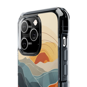 Sunset Waves - Phone Case for iPhone (Clear Impact - Magnetic)