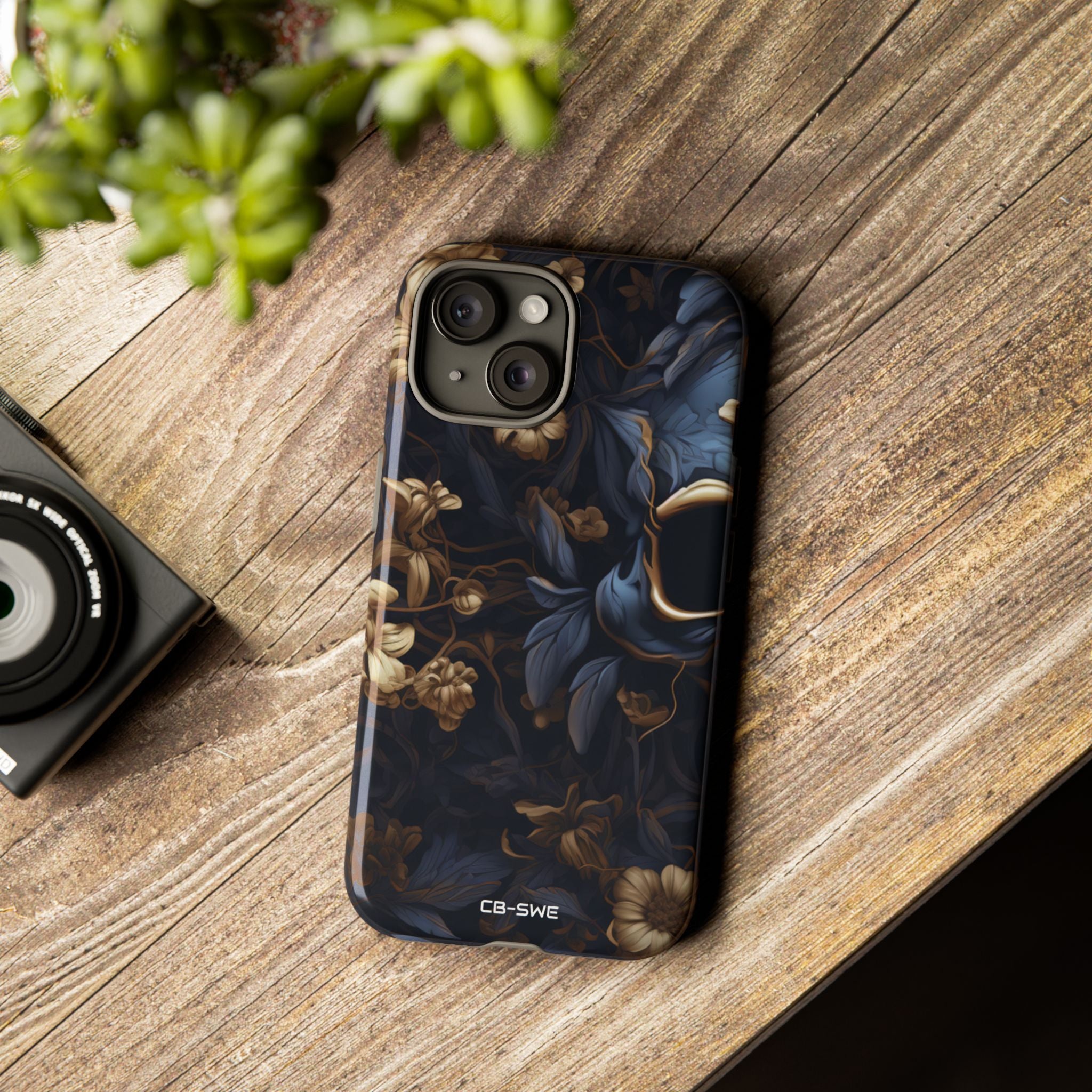 Gothic Floral Skull - iPhone Case