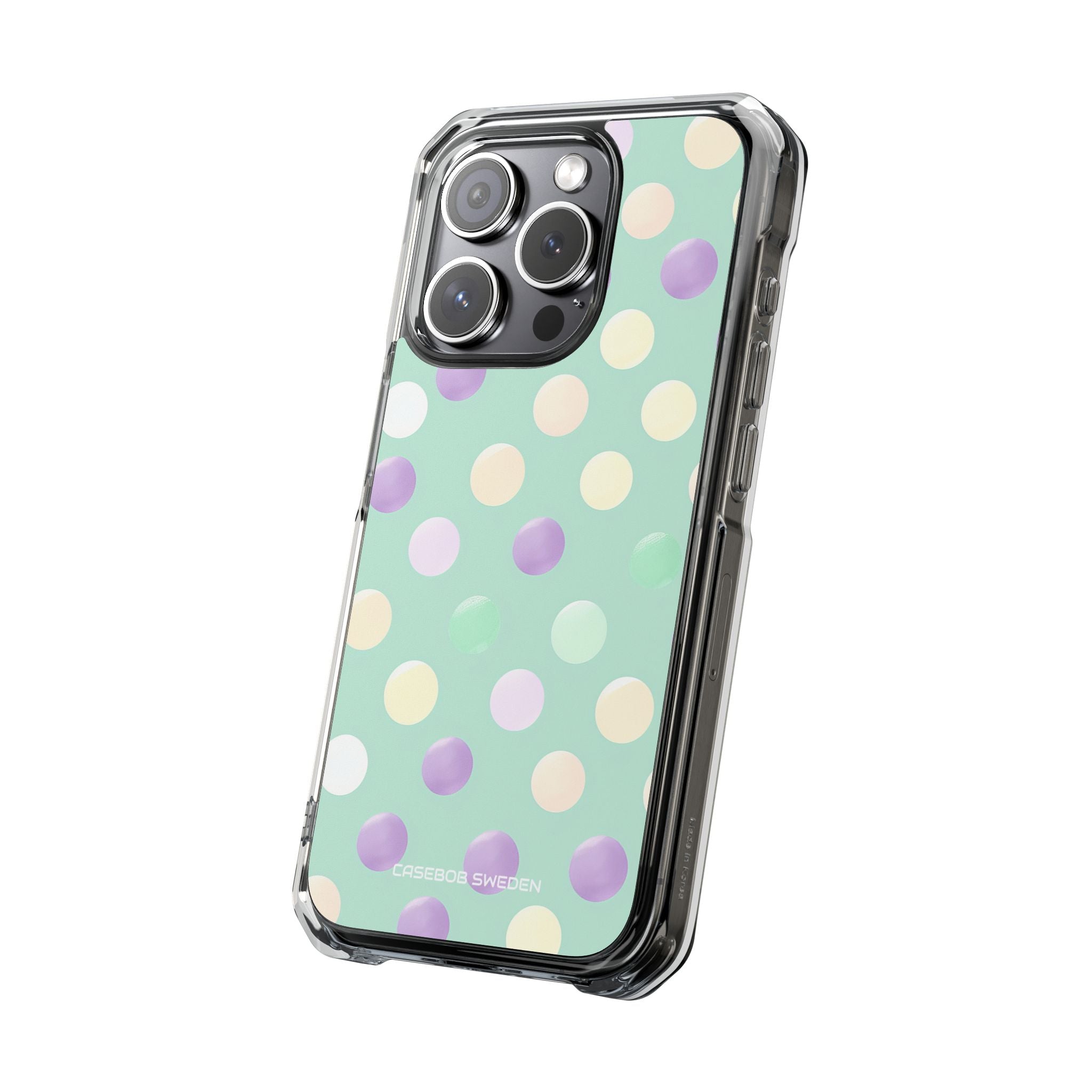 Pastel Polka Dots - Clear Impact iPhone 15 Phone Case