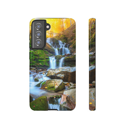 Autumn Mountain Waterfall - Protective Phone Case