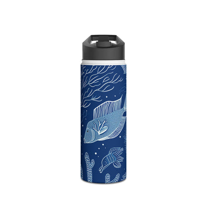 Blue Scale Reef - Stainless Steel Water Bottle