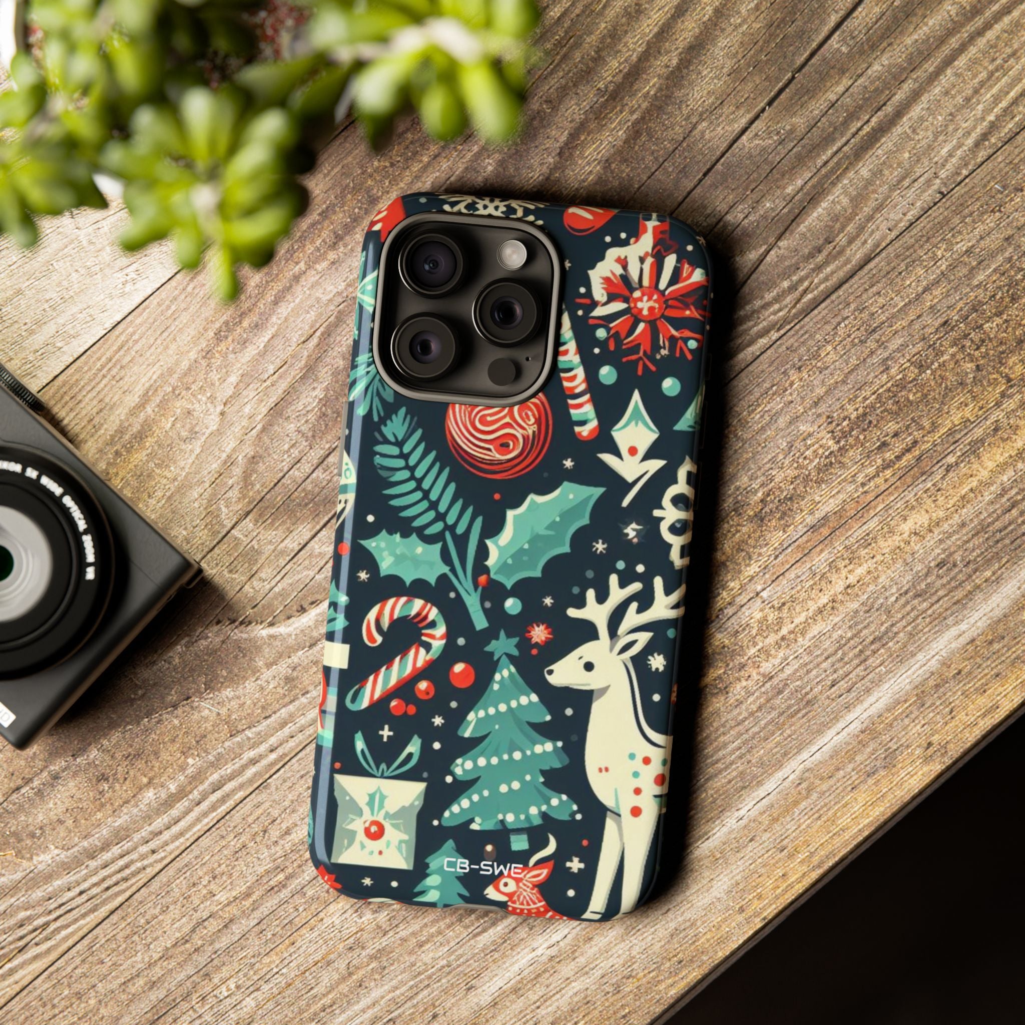 Festive Snowflakes Dance - iPhone Case
