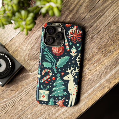 Festive Snowflakes Dance - iPhone Case
