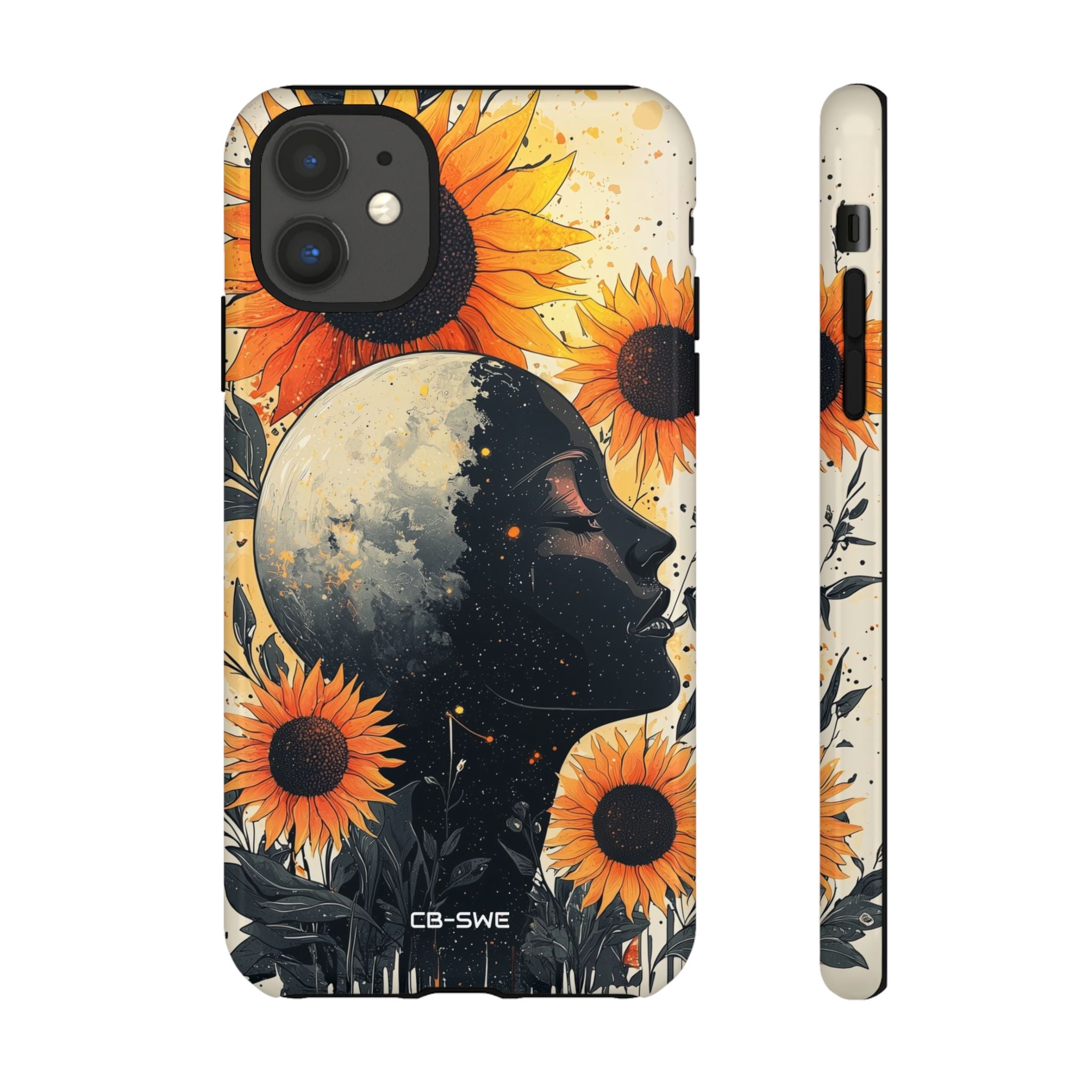 Sunflower Embraces Moon - iPhone Case