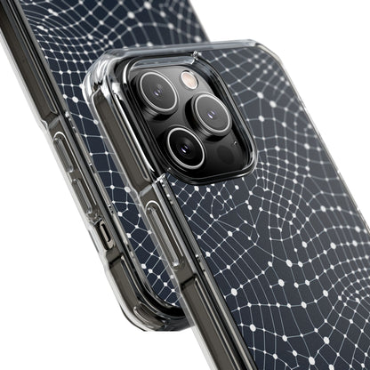 Warped Grid Web iPhone 14 - Impact Clear+