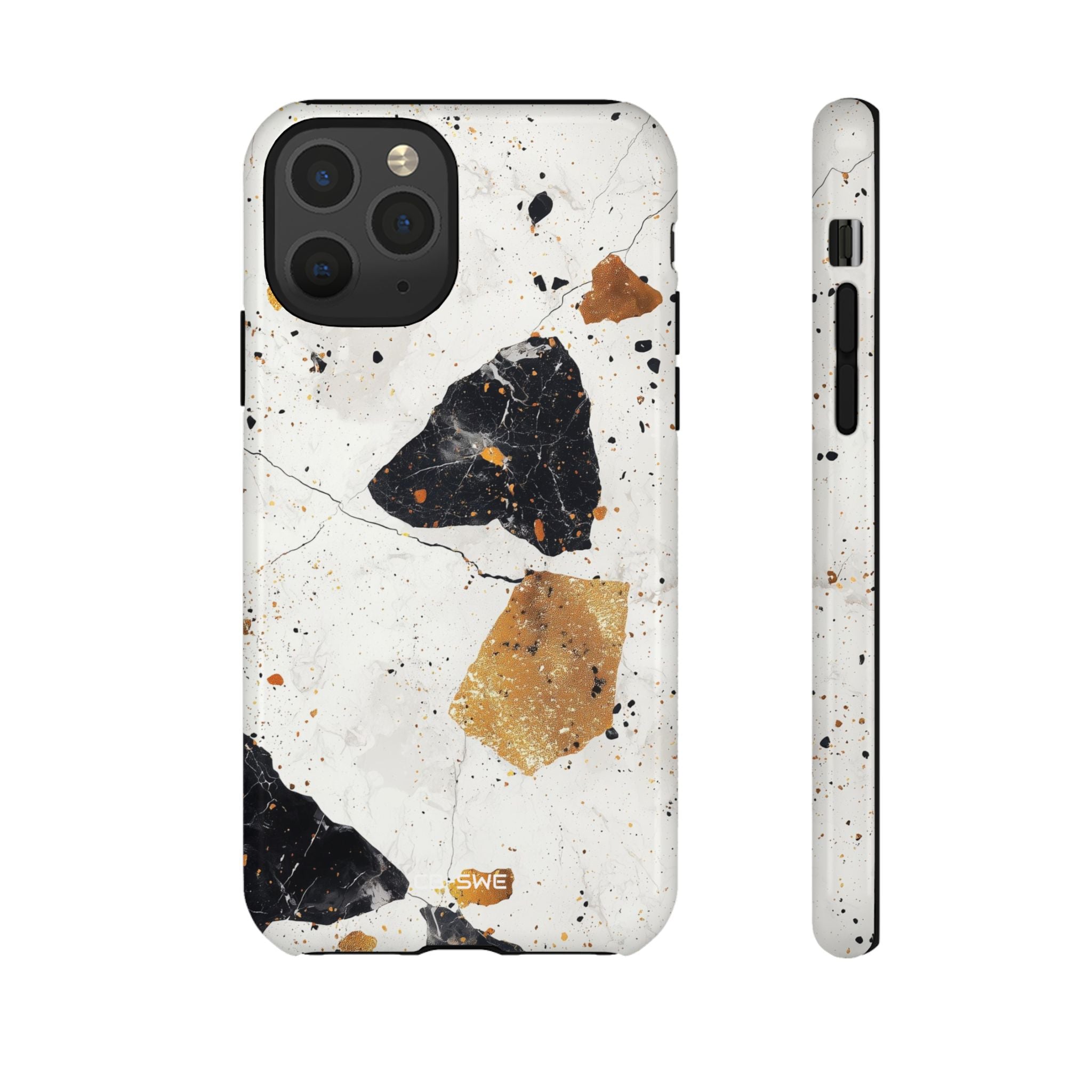Golden Shapes Dance - iPhone Case