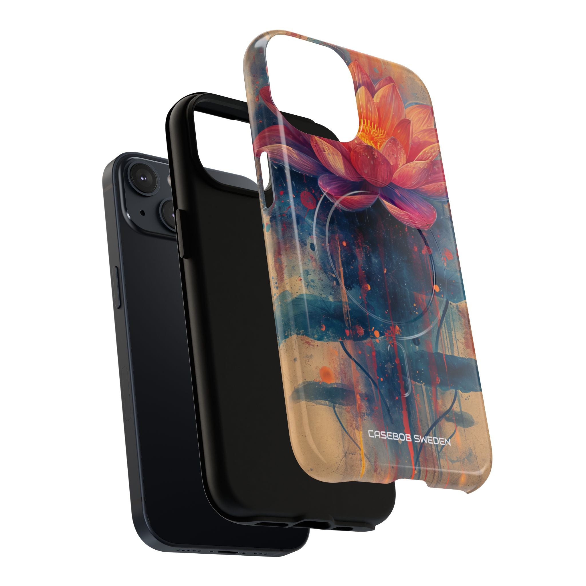 Lotus Blossom Art - Tough + MagSafe® iPhone 14 Phone Case