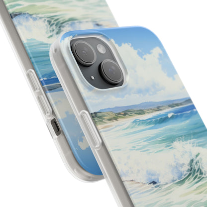 Foamy Wave Breeze iPhone 15 Plus Case - Soft