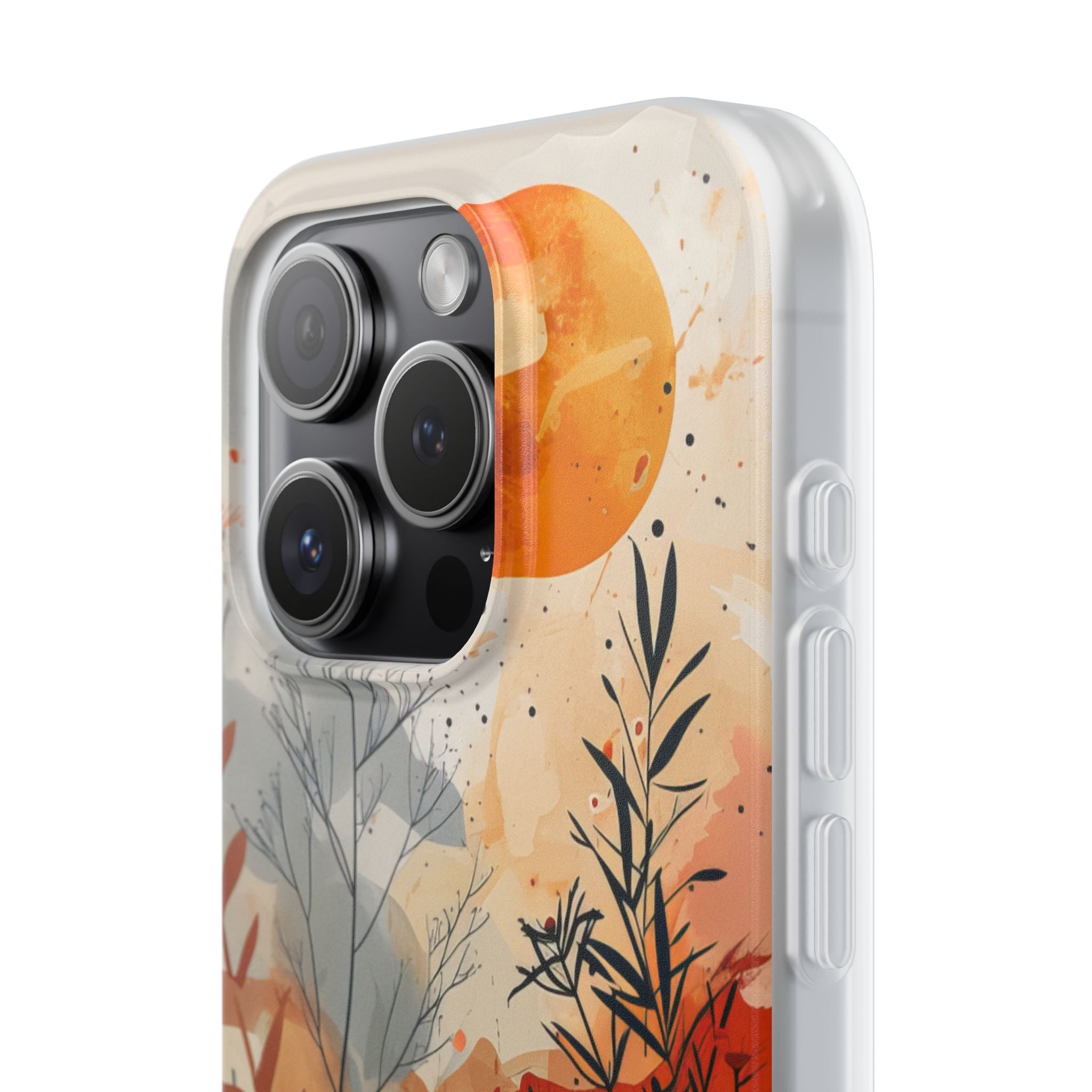 Orange Solstice iPhone 15 Pro Case - Soft