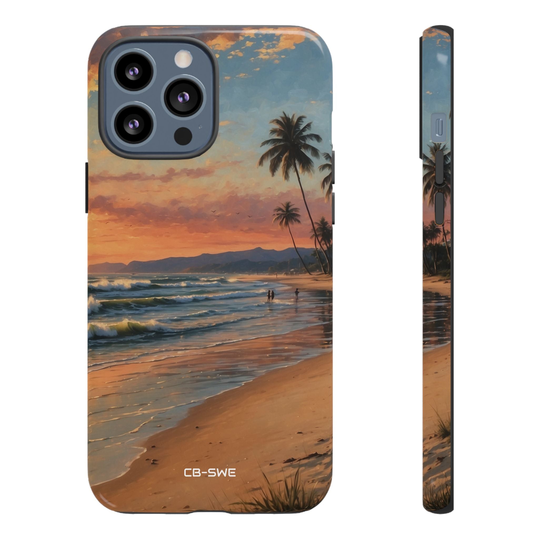Golden Waves Embrace - iPhone Case