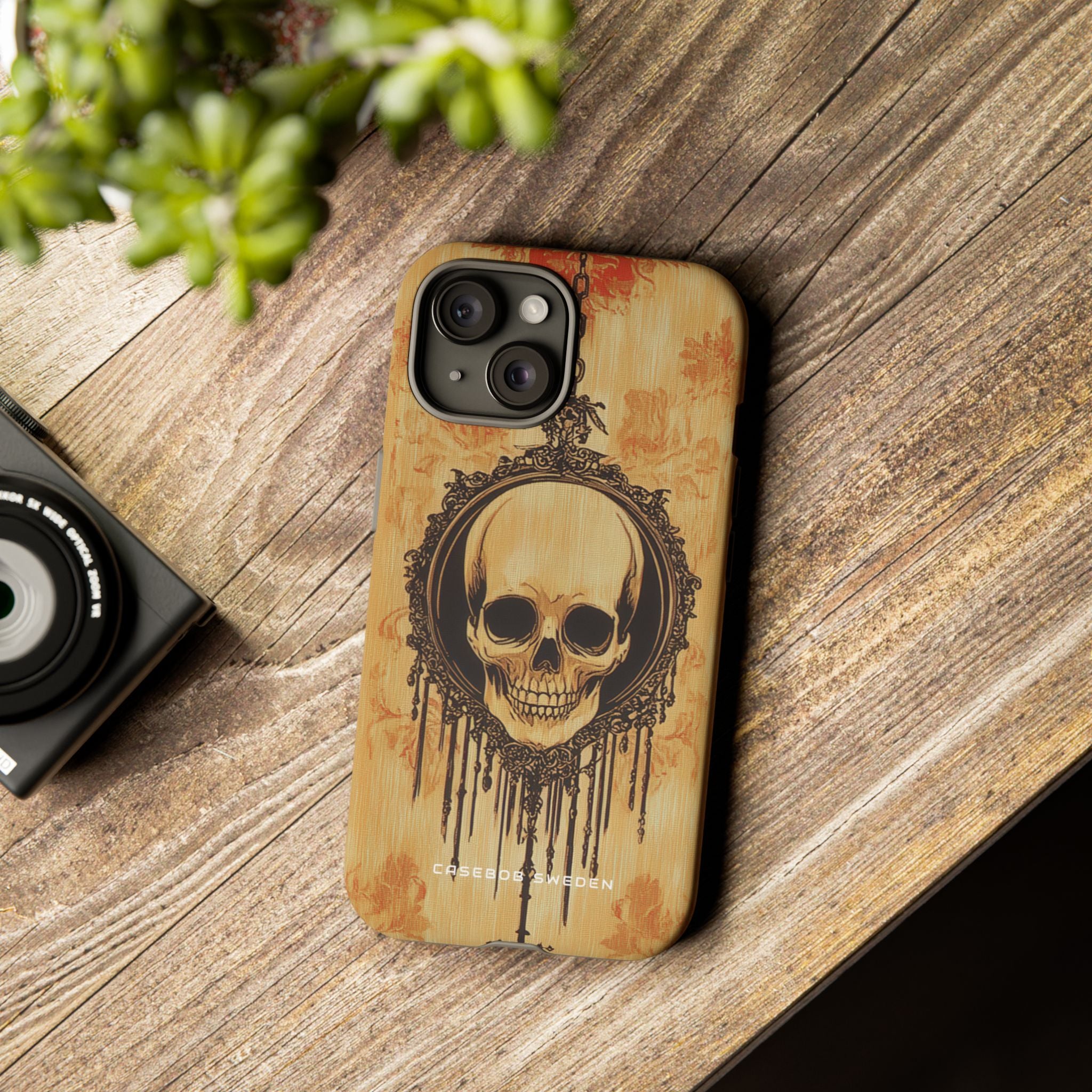 Gothic Skull Elegance iPhone 15 - Tough Phone Case