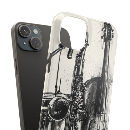 Jazz Instrument Line Symphony iPhone 15 - Slim Phone Case