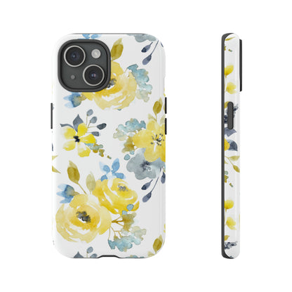 Yellow Floral - Protective Phone Case