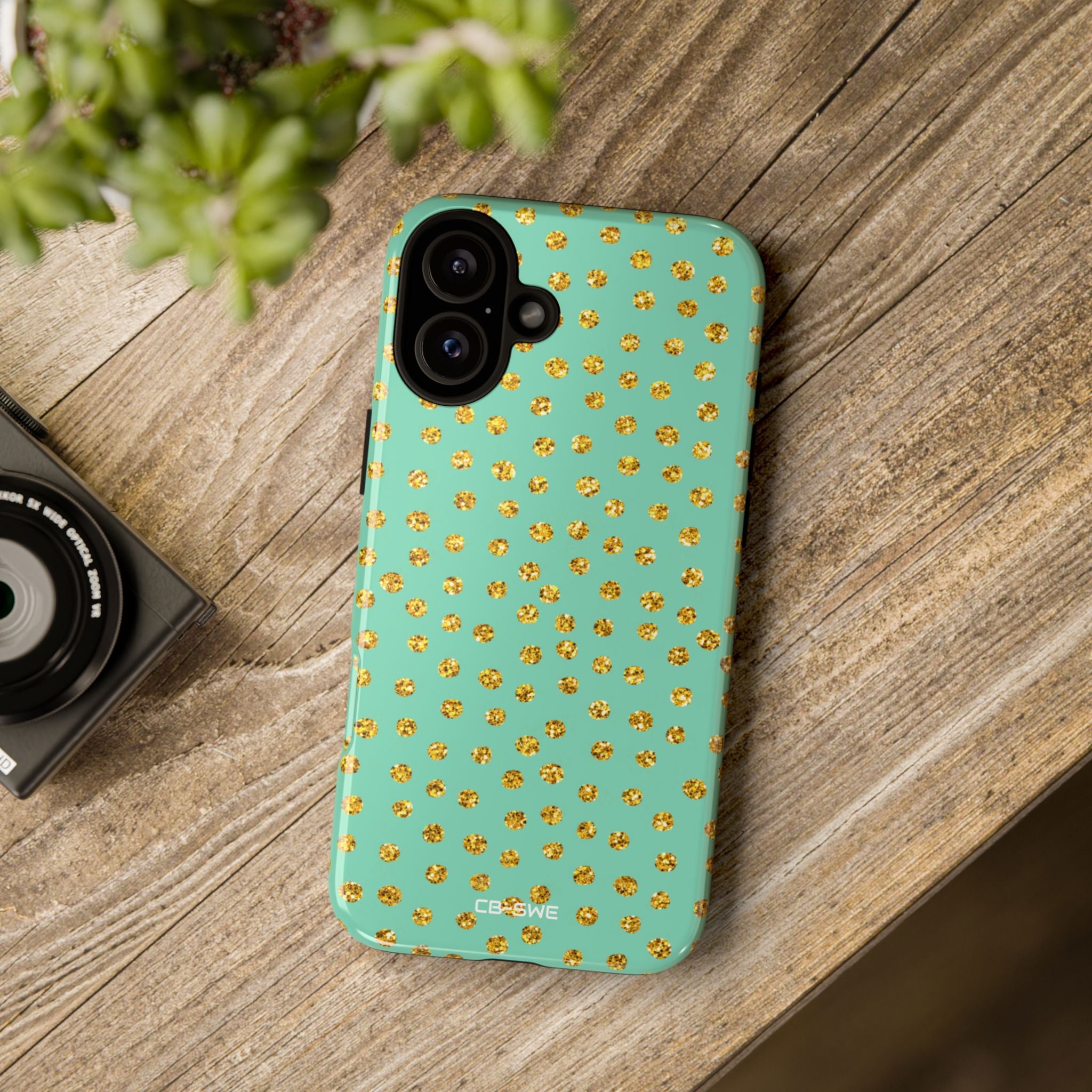 Golden Dots Dance - iPhone Case