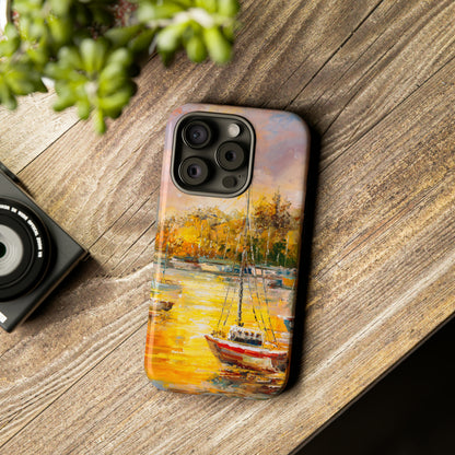 Oil Painting - Harbor View - Protective Phone Case