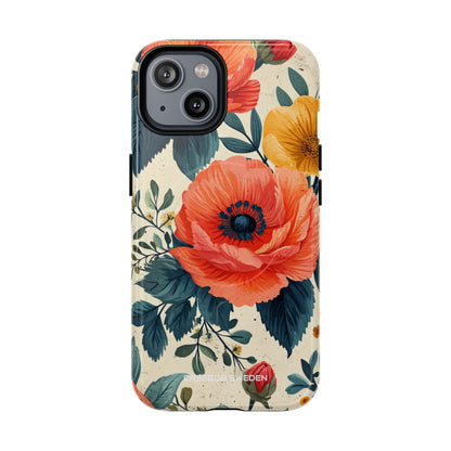 Vibrant Botanical Poppies - Tough + MagSafe® iPhone 14 Phone Case