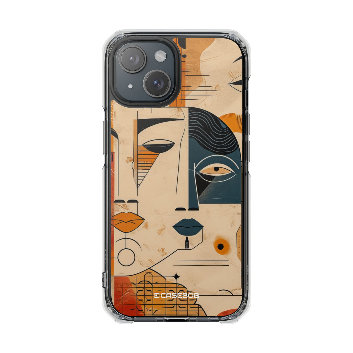 Cubist Introspection - Phone Case for iPhone (Clear Impact - Magnetic)