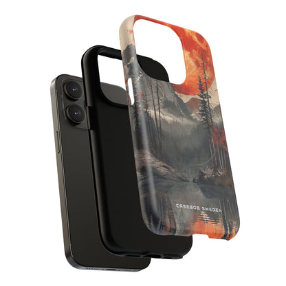 Celestial Glow Over Reflective Landscape iPhone 14 | Tough+ Phone Case