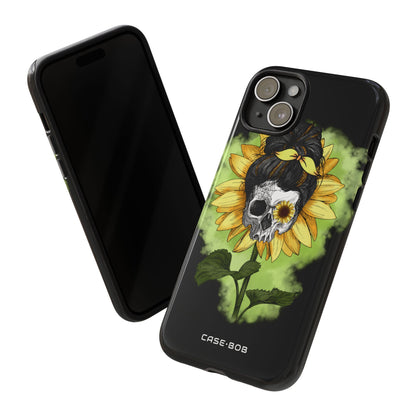 Sunflower Skull iPhone 15 Plus Case - Tough