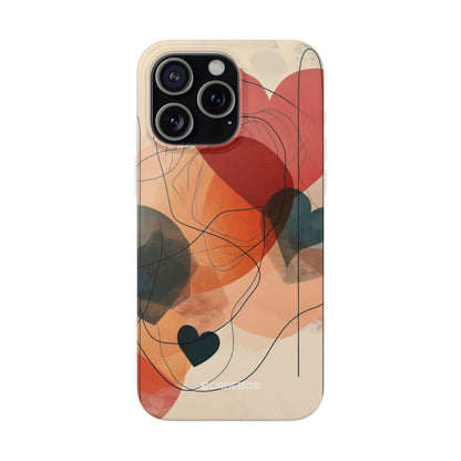 Abstract Heart Harmony - Flexi iPhone 16 Phone Case