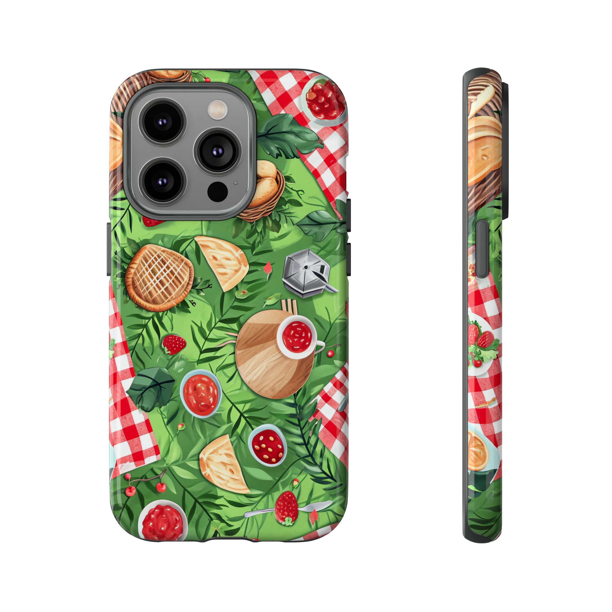 Picnic Love Checkered Bliss - Protective Phone Case