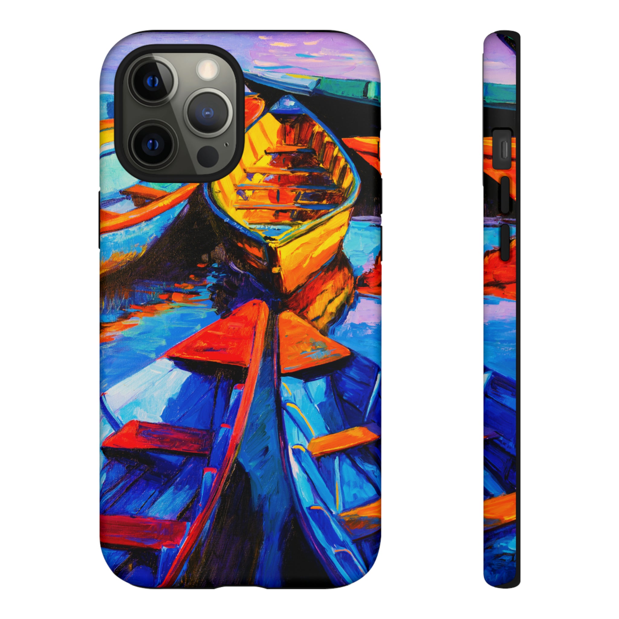 Oil painting - Wooden Boat - Protective Phone Case