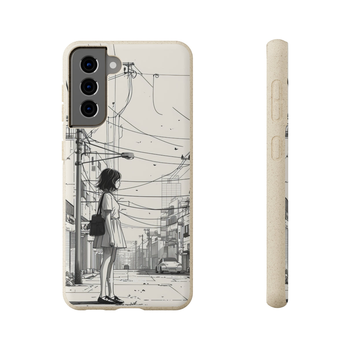 Urban Solitude Sketch | Biodegradable Phone Case