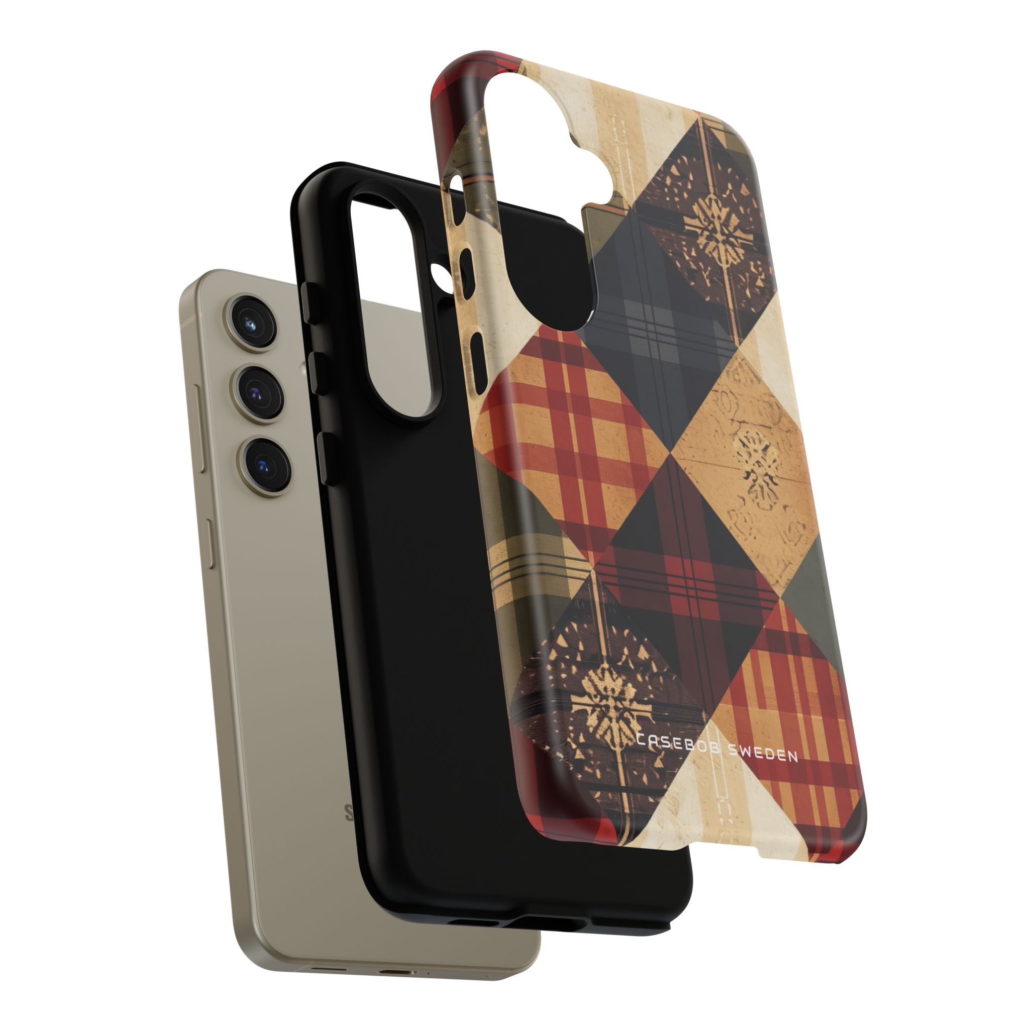 Rustic Geometric Patchwork Harmony Samsung S24 - Tough Phone Case