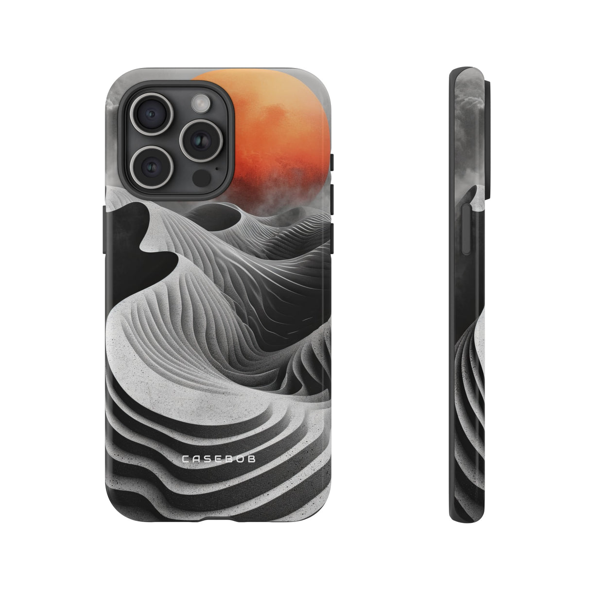 Orange Moon Illusion - Protective Phone Case