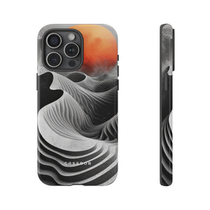 Orange Moon Illusion - Protective Phone Case