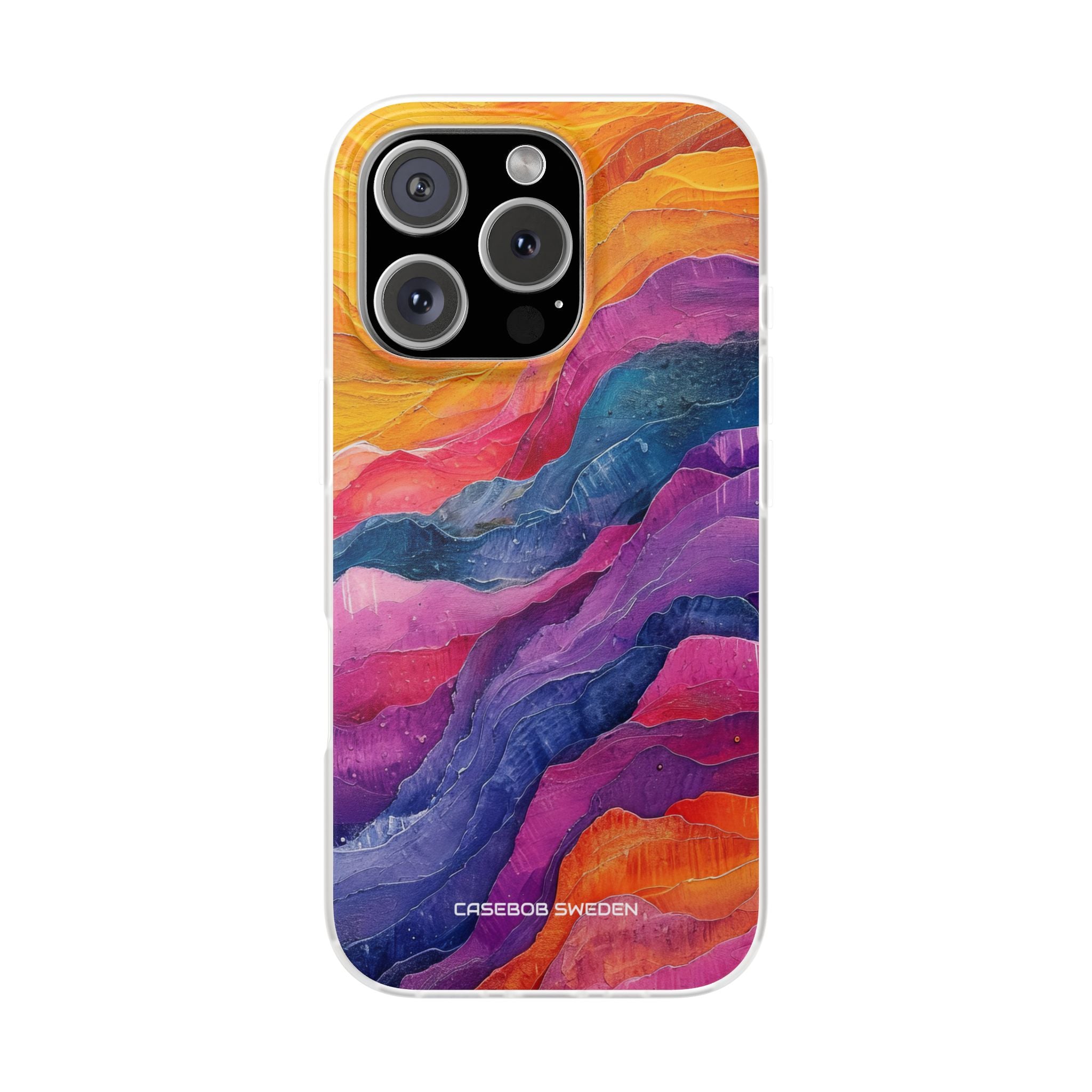 Vibrant Abstract Waves - Flexi iPhone 16 Phone Case