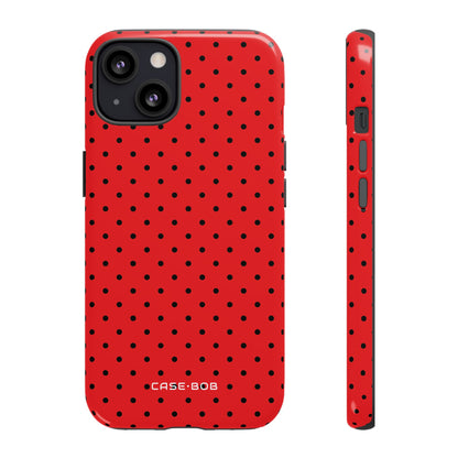 Crimson Dot Matrix iPhone 13 Case - Tough