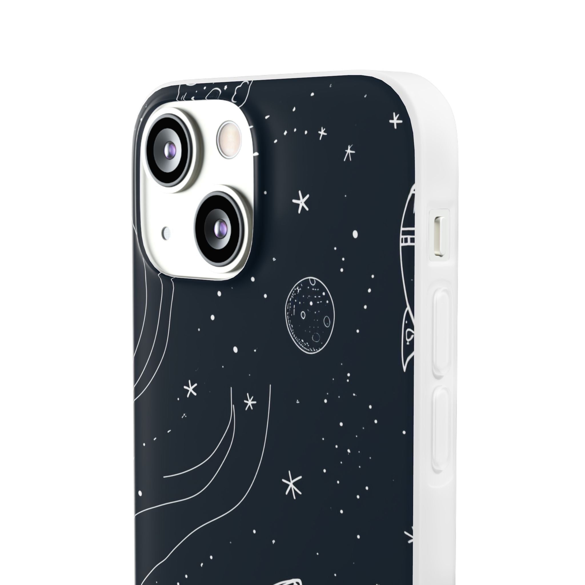 Cosmic Doodle Adventure | Flexible Phone Case for iPhone