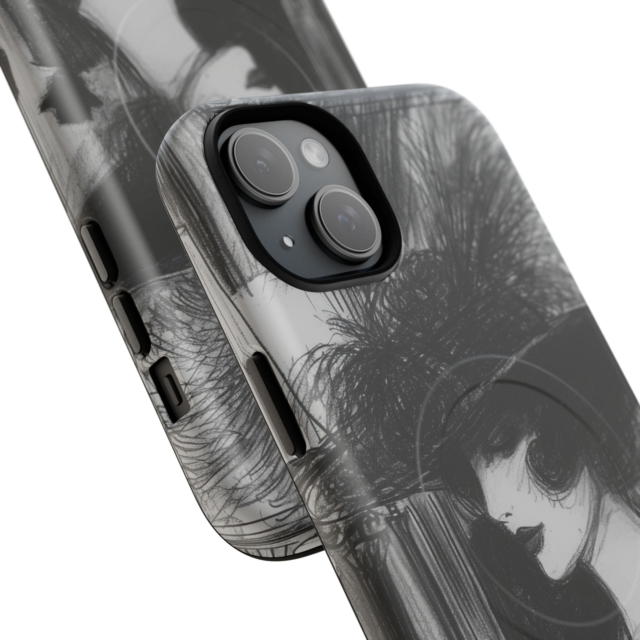 Timeless Elegance in Monochrome iPhone 15 | Tough+ Phone Case