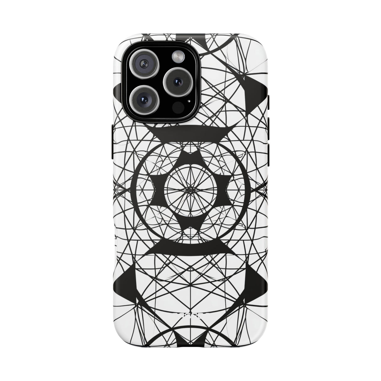 Abstract Symmetry in Black and White - for iPhone 16