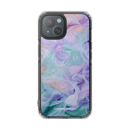 Purple Peach Whirl - Clear Impact iPhone 15 Phone Case