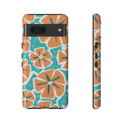 Orange Happy Flower - Protective Phone Case