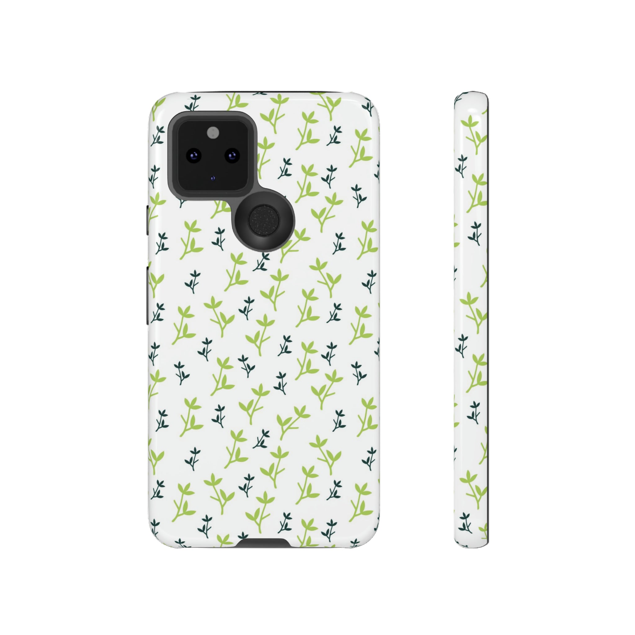 White Flower Pattern - Protective Phone Case