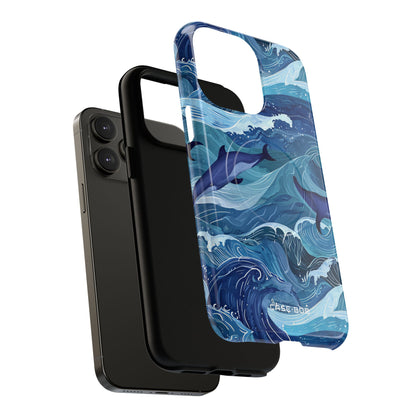 Dolphin Waves iPhone 14 Pro Max Case - Tough+