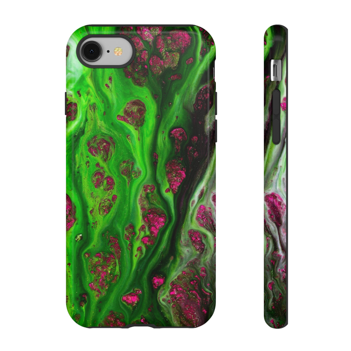 Toxic Green Ink Art iPhone Case (Protective) iPhone 8 Glossy Phone Case