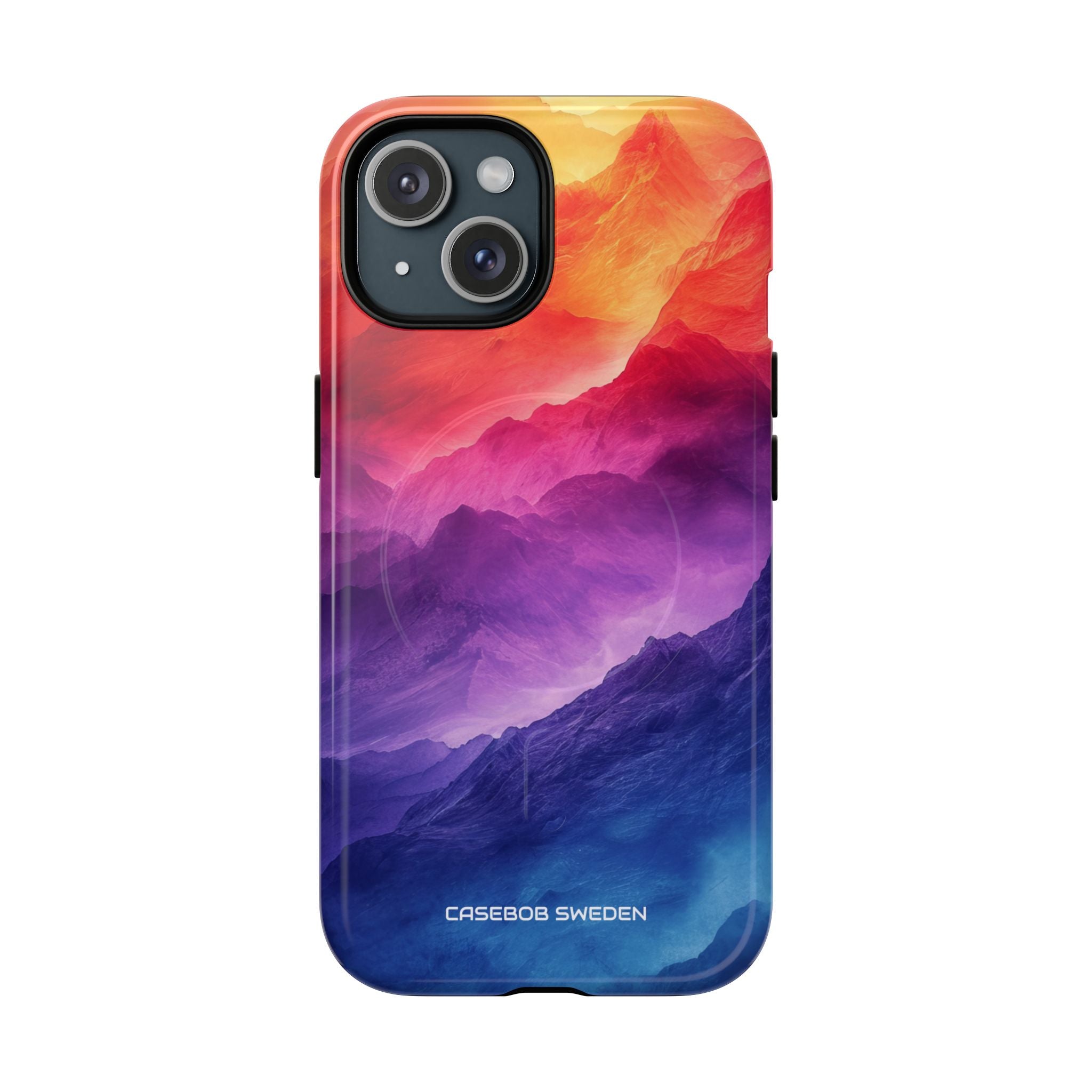 Purple Orange Mountains - Tough + MagSafe® iPhone 15 Phone Case