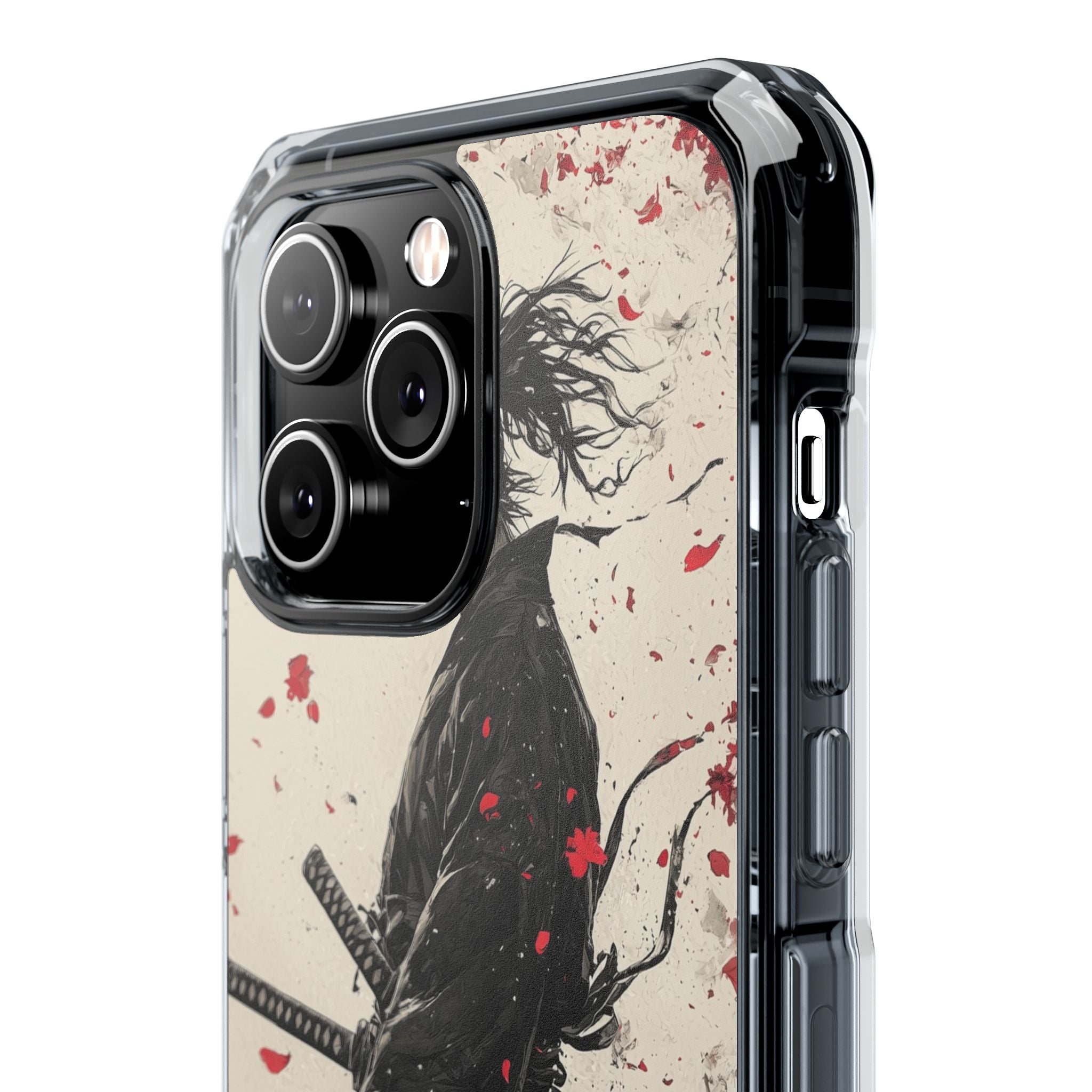 Falling Samurai Petals iPhone Case - Impact