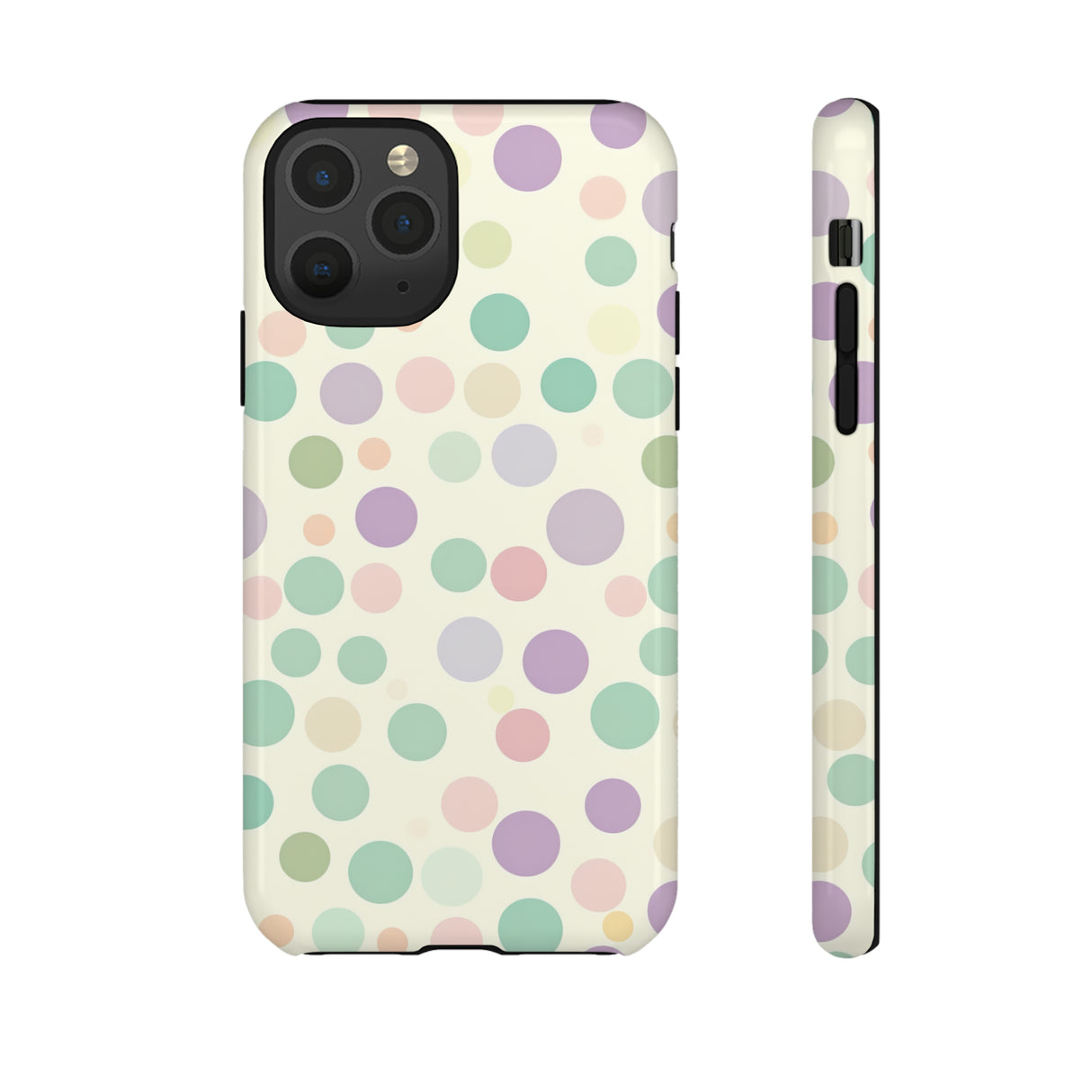 Polka Dot Pastel Harmony - Protective Phone Case